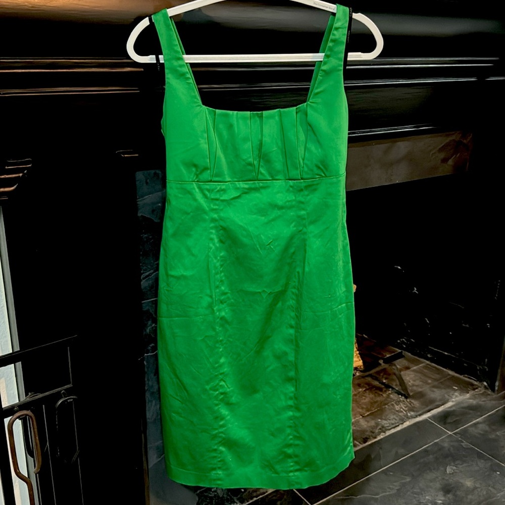 Vintage Kelly Green Calvin Klein sleeveless dress